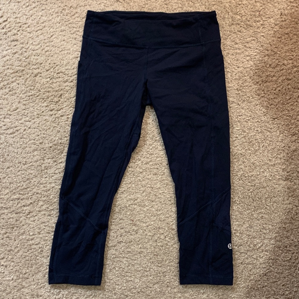 Navy lily lemon crop pants size 8